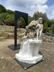 Sentinels#1 |paper and chalk | cm270x100x100 |2018 Lipari | 2019 Morsasco |2019 Ronciglione